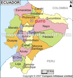 Equateur regions carte